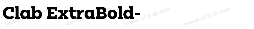 Clab ExtraBold字体转换